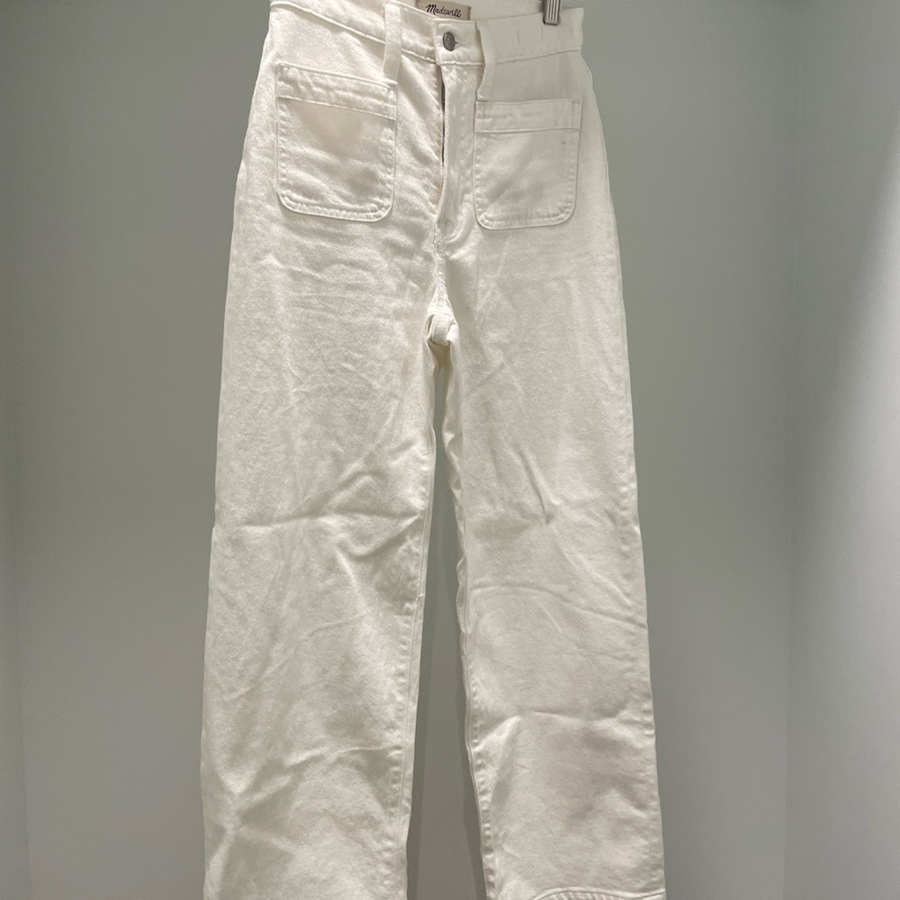 madewell white pocket jeans